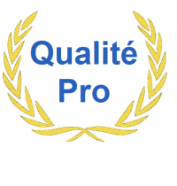 logo qualité pro sur la page d'accueil de volet direct usine